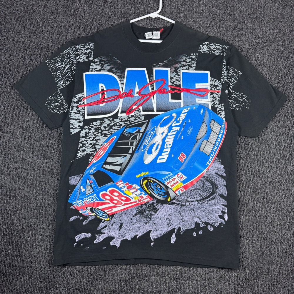 Vintage Dale Jarrett Chase Authentics NASCAR AOP T-Shirt Mens XL Ford Racing 88